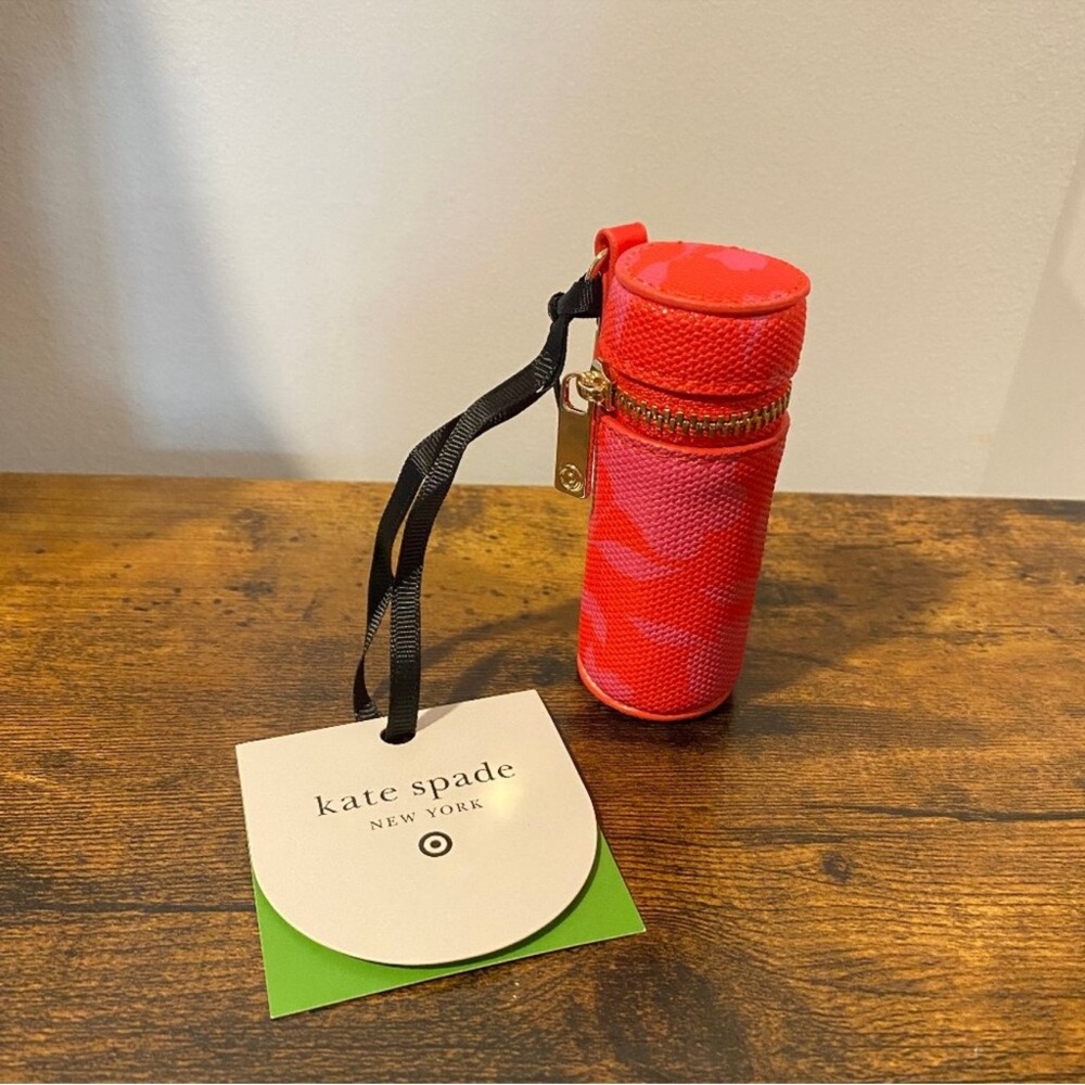 Kate ♠️ Spade Floral Red and Pink Keychain Pouch